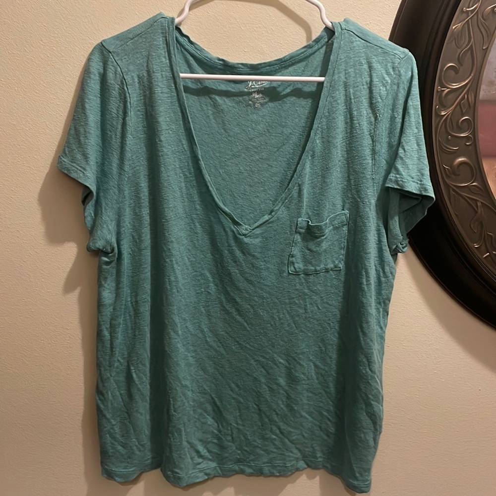 J. Crew short sleeve V neck.